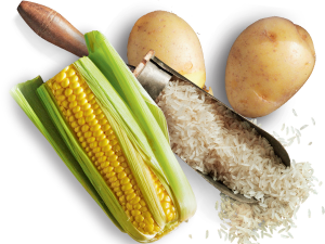 Aardappelen, Rijst, Maïs